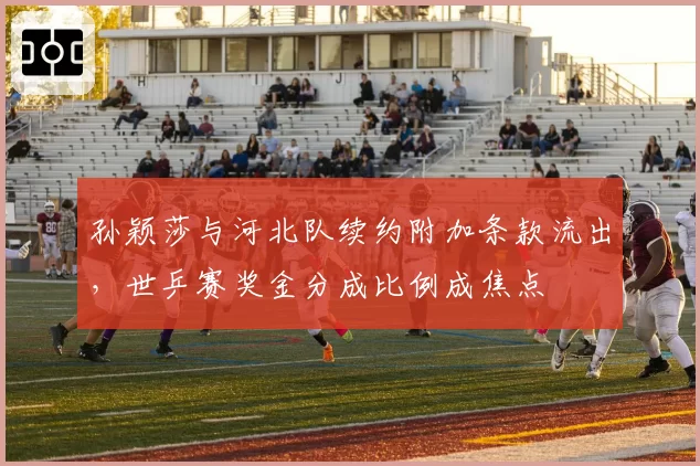 孙颖莎与河北队续约附加条款流出，世乒赛奖金分成比例成焦点