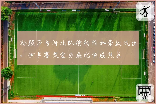 孙颖莎与河北队续约附加条款流出，世乒赛奖金分成比例成焦点